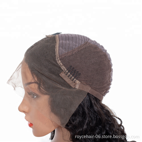 Aliexpress Cheap Brazilian Remy Hair Human Lace Front Wigs Pre Plucked 150% Density Deep Wave Curly Wig With Baby Hair